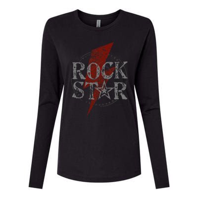 Rock Star Music Fan Gift Graphic Rock N Roll Womens Cotton Relaxed Long Sleeve T-Shirt