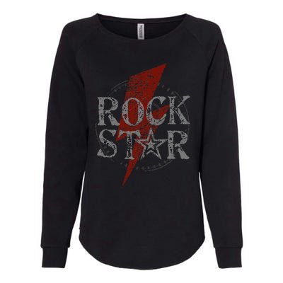 Rock Star Music Fan Gift Graphic Rock N Roll Womens California Wash Sweatshirt