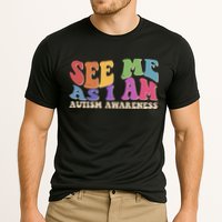 Retro See Me As I Am Autism Awareness Cooling Performance Crew T-Shirt
