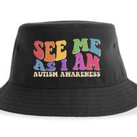 Retro See Me As I Am Autism Awareness Sustainable Bucket Hat