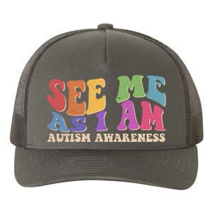 Retro See Me As I Am Autism Awareness Yupoong Adult 5-Panel Trucker Hat