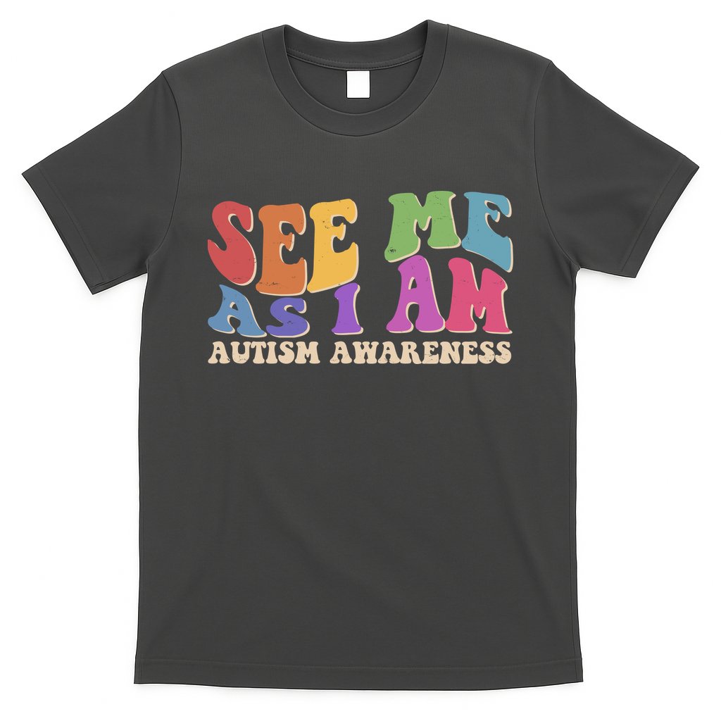 Retro See Me As I Am Autism Awareness T-Shirt