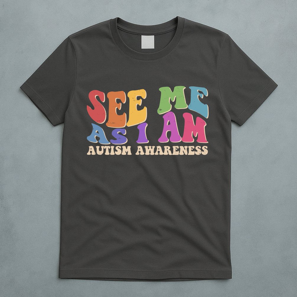 Retro See Me As I Am Autism Awareness T-Shirt