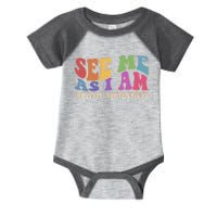 Retro See Me As I Am Autism Awareness Infant Baby Jersey Bodysuit