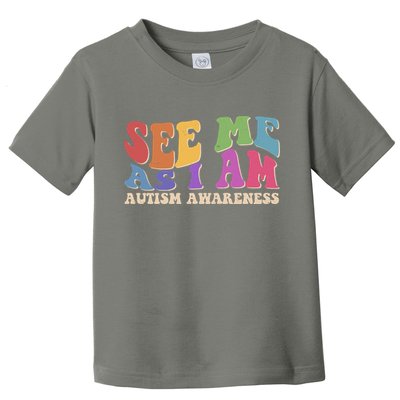Retro See Me As I Am Autism Awareness Toddler T-Shirt