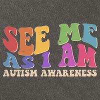 Retro See Me As I Am Autism Awareness Cotton Canvas Backpack