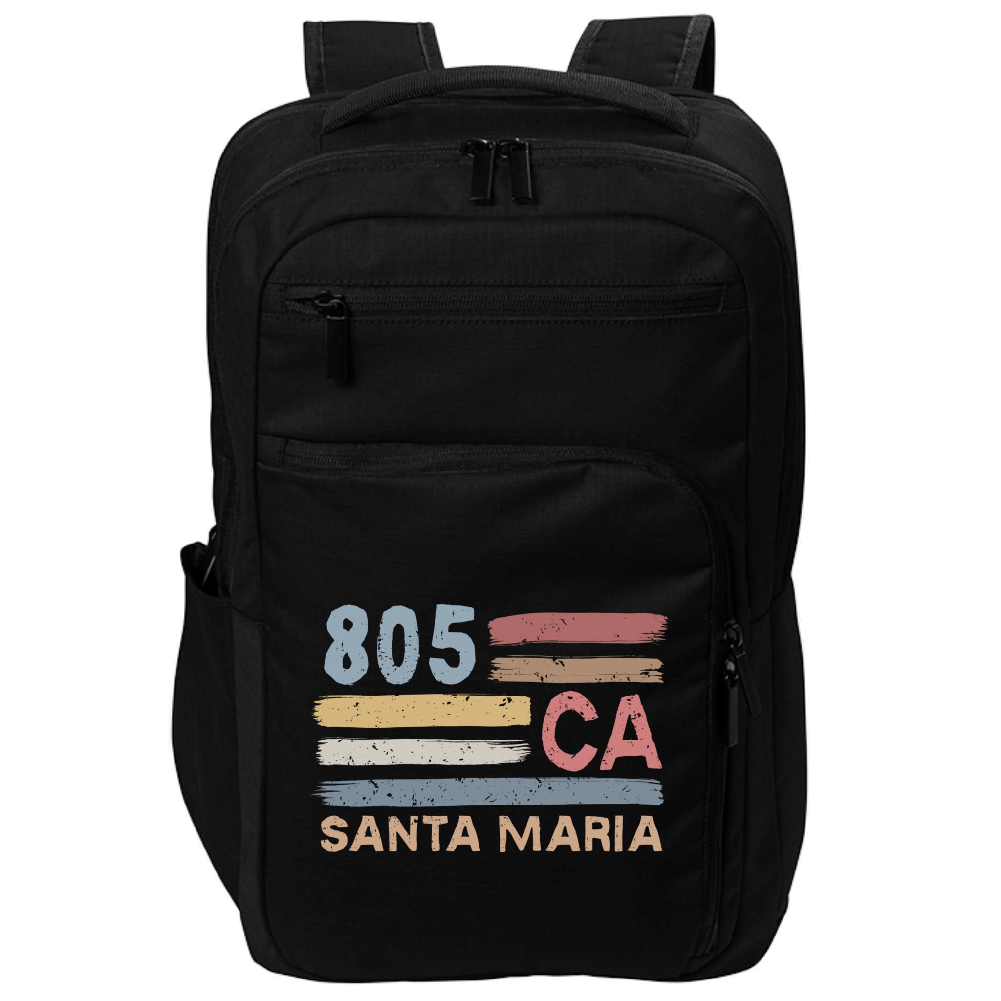 Retro Santa Maria Area Code 805 Residents State California Gift Impact Tech Backpack