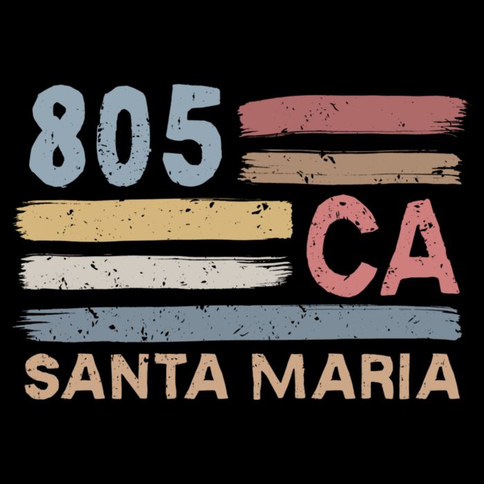 Retro Santa Maria Area Code 805 Residents State California Gift Drawstring Bag