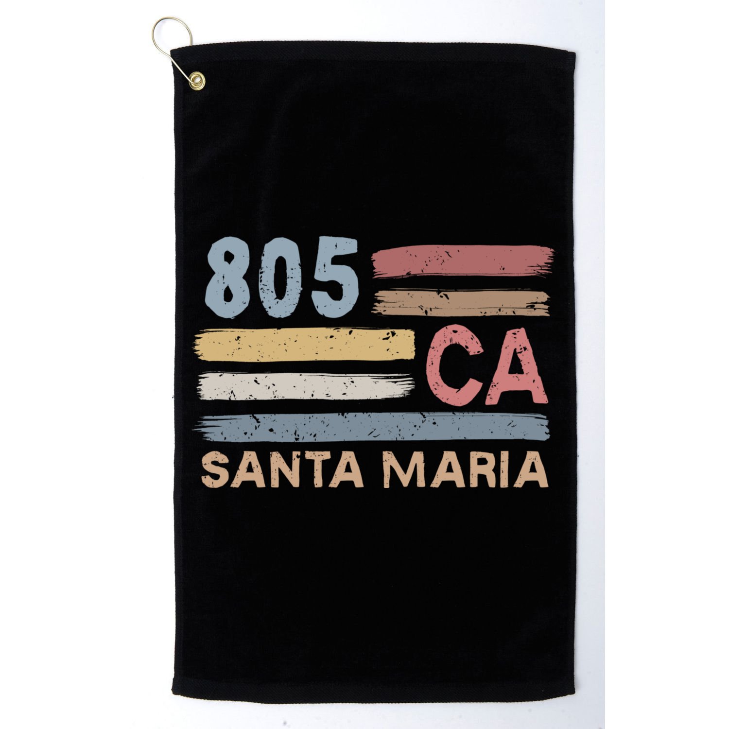 Retro Santa Maria Area Code 805 Residents State California Gift Golf Towel