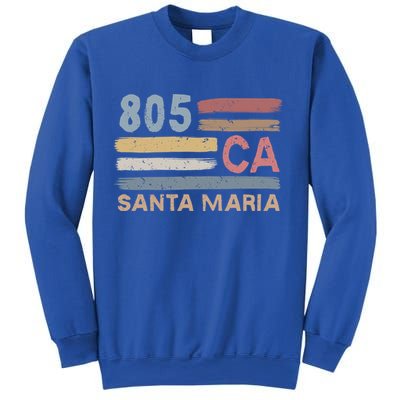 Retro Santa Maria Area Code 805 Residents State California Gift Sweatshirt