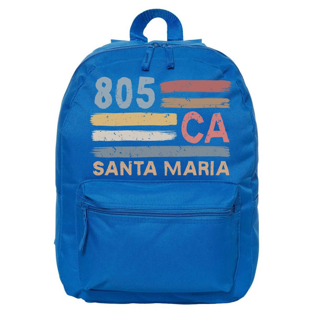 Retro Santa Maria Area Code 805 Residents State California Gift 16 in Basic Backpack