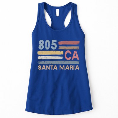 Retro Santa Maria Area Code 805 Residents State California Gift Womens Tank Top
