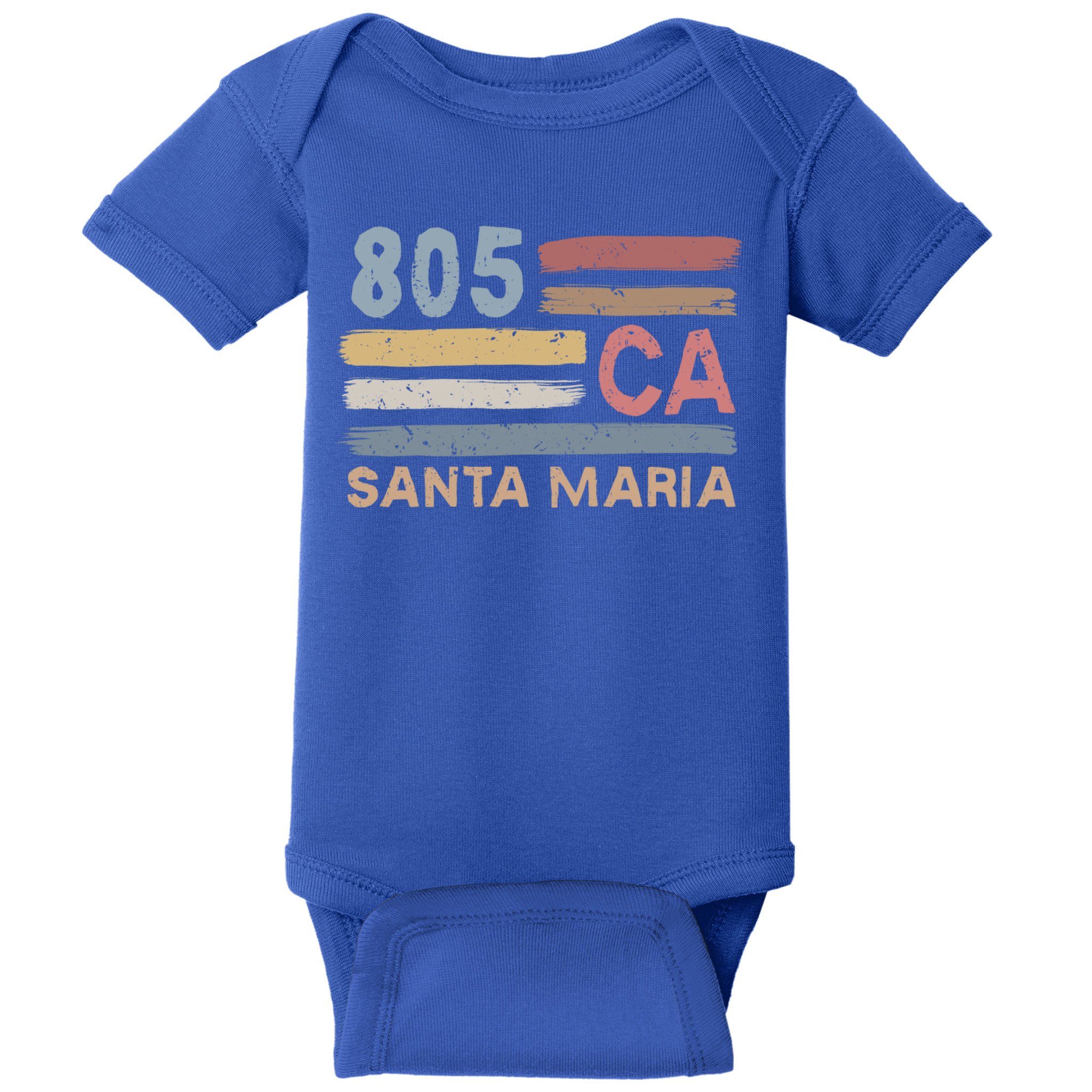 Retro Santa Maria Area Code 805 Residents State California Gift Baby Bodysuit