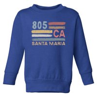 Retro Santa Maria Area Code 805 Residents State California Gift Toddler Sweatshirt