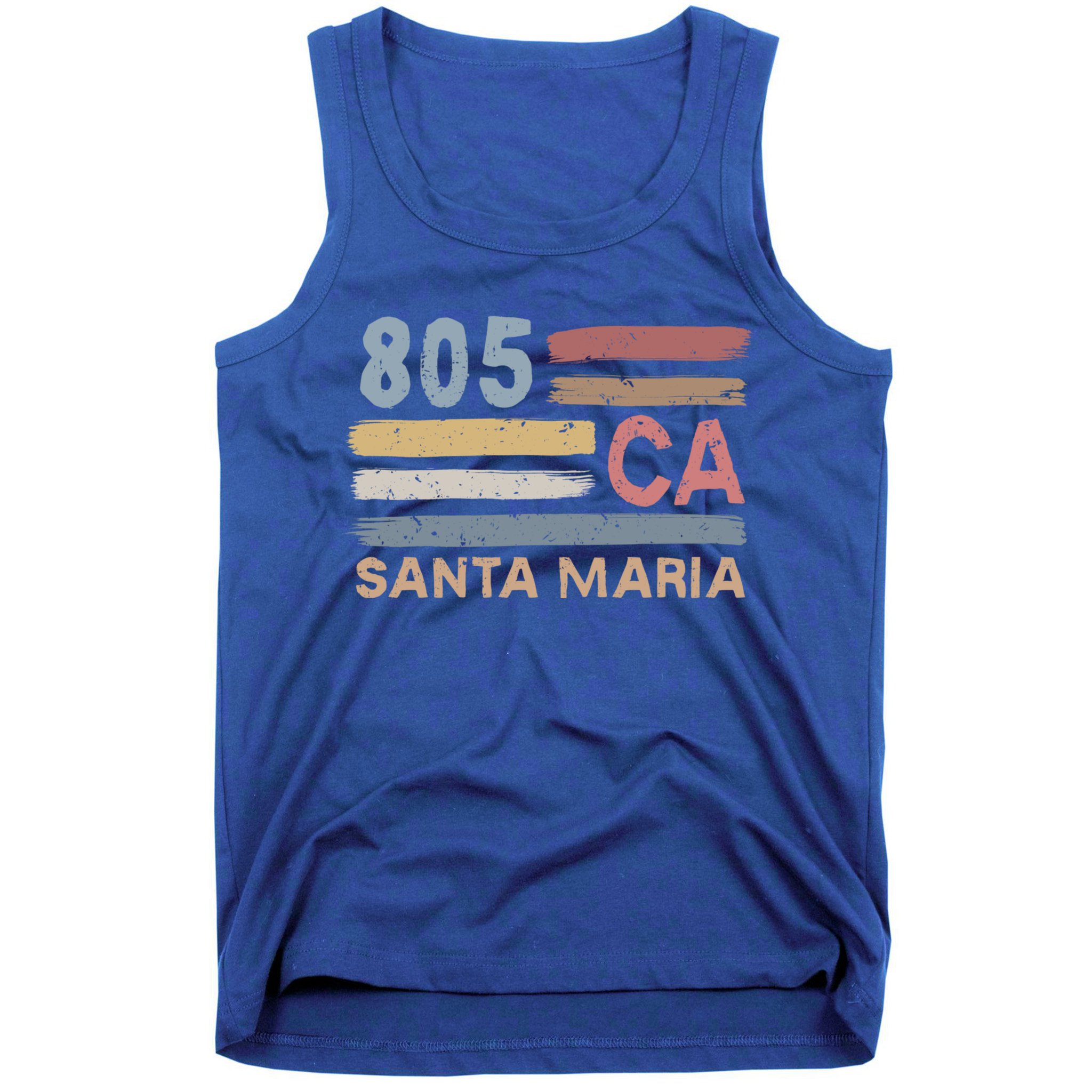 Retro Santa Maria Area Code 805 Residents State California Gift Tank Top
