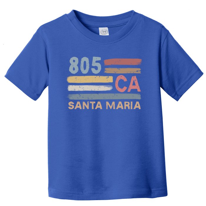 Retro Santa Maria Area Code 805 Residents State California Gift Toddler T-Shirt