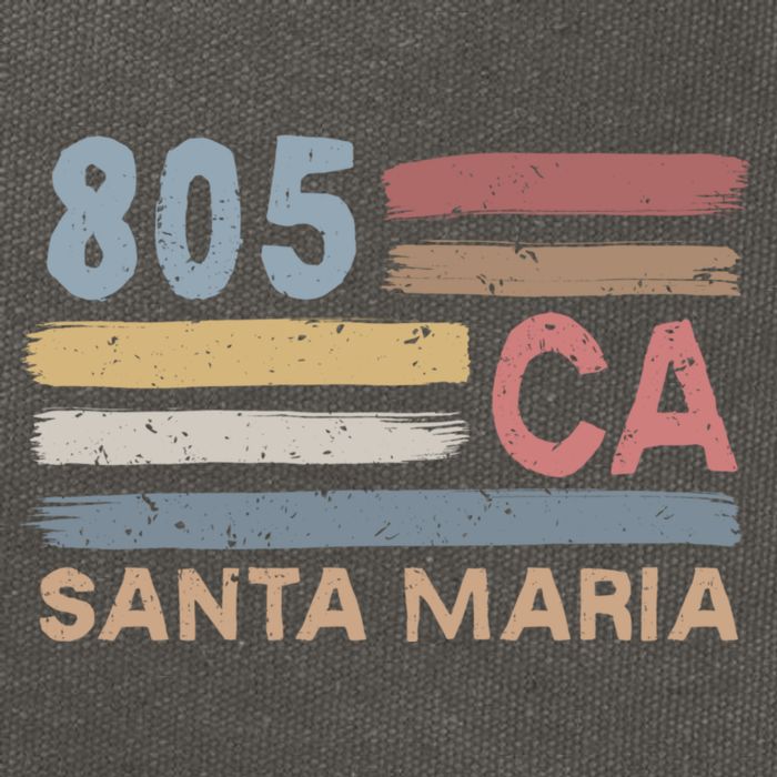 Retro Santa Maria Area Code 805 Residents State California Gift Cotton Canvas Backpack