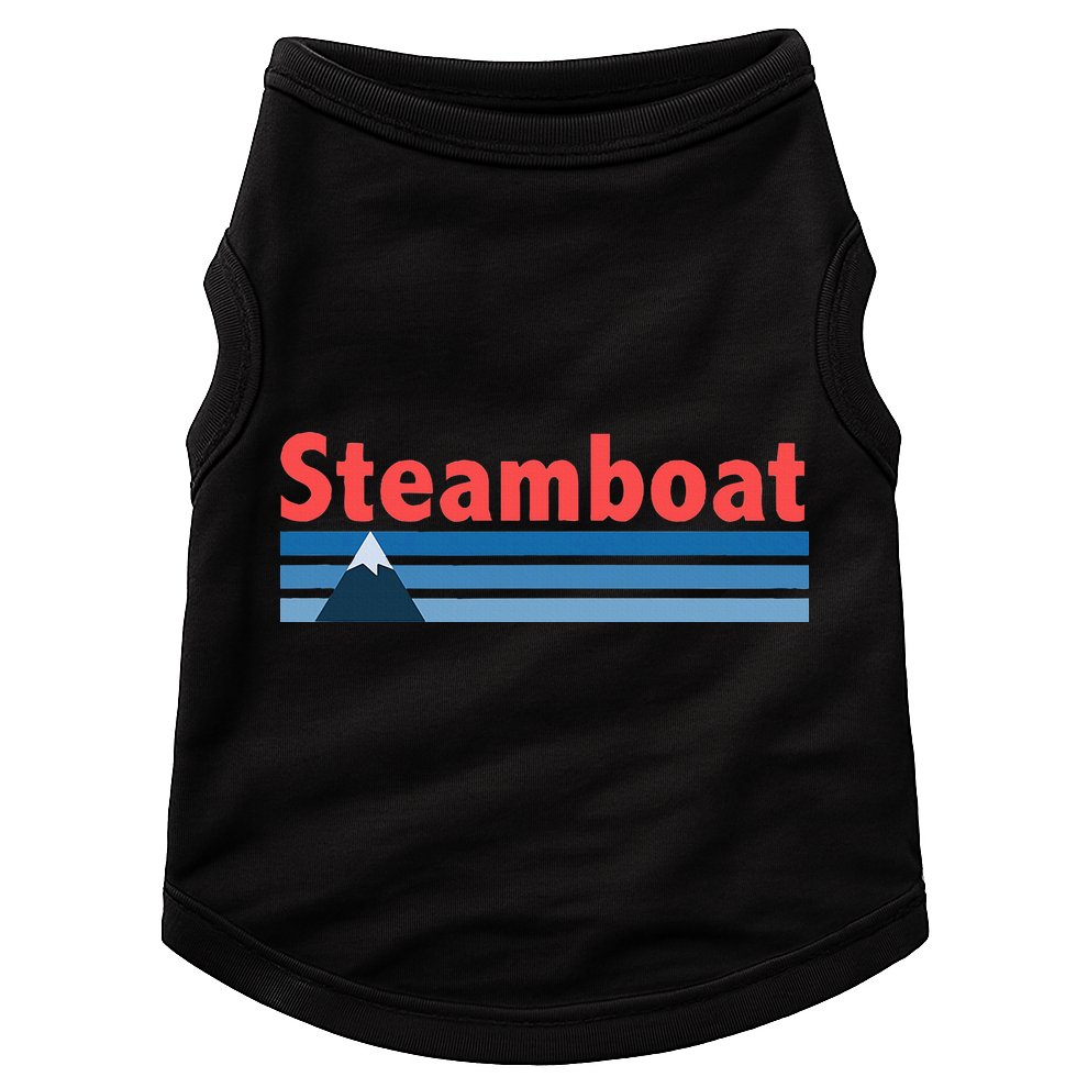 Retro Style Mountain Steamboat Springs Colorado Doggie Tank