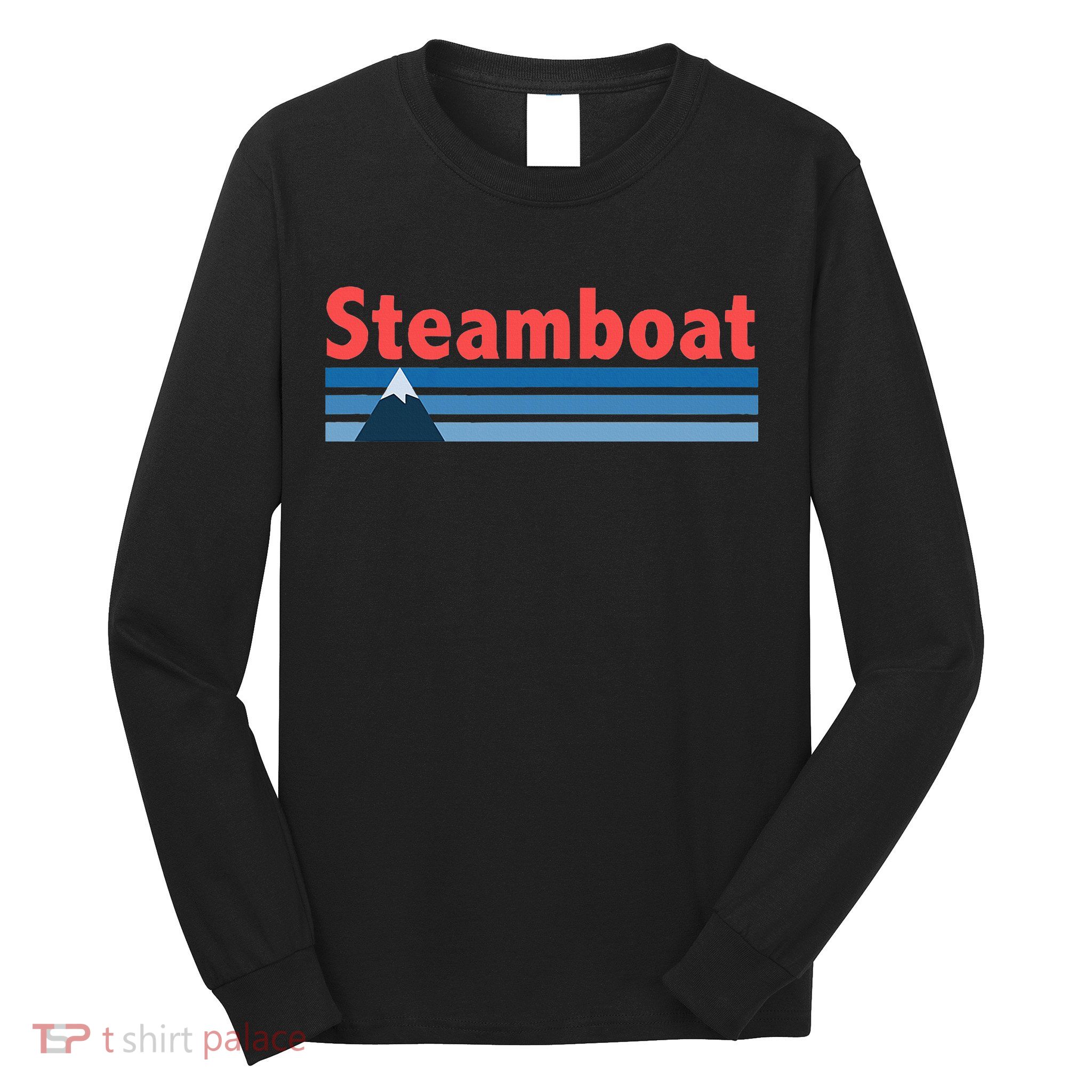 Retro Style Mountain Steamboat Springs Colorado Long Sleeve Shirt