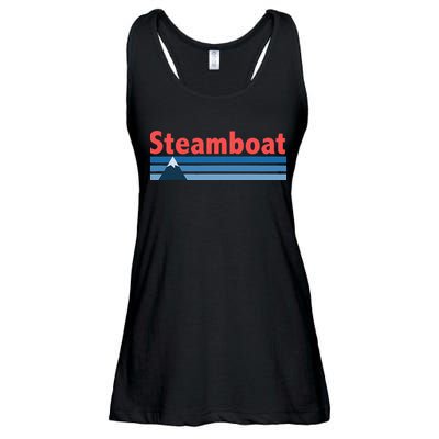 Retro Style Mountain Steamboat Springs Colorado Ladies Essential Flowy Tank