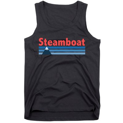 Retro Style Mountain Steamboat Springs Colorado Tank Top