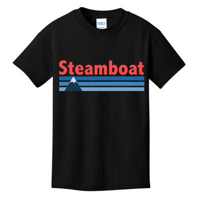 Retro Style Mountain Steamboat Springs Colorado Kids T-Shirt