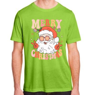 Retro Santa Merry Christmas 2024 Adult ChromaSoft Performance T-Shirt