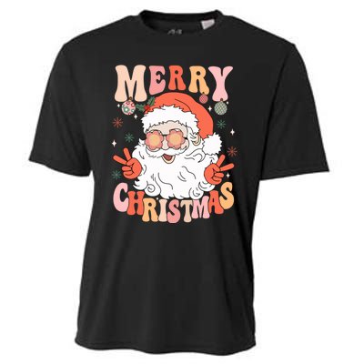 Retro Santa Merry Christmas 2024 Cooling Performance Crew T-Shirt