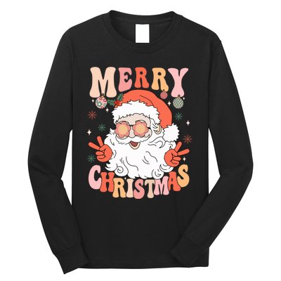 Retro Santa Merry Christmas 2024 Long Sleeve Shirt