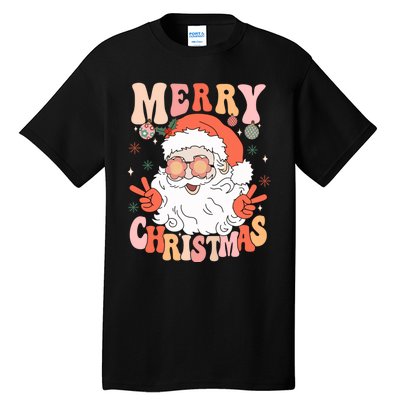 Retro Santa Merry Christmas 2024 Tall T-Shirt