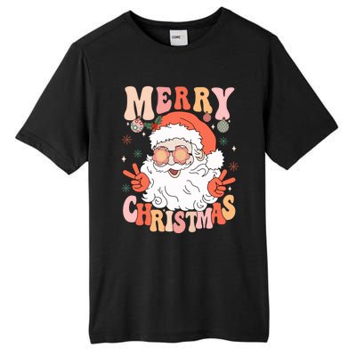 Retro Santa Merry Christmas 2024 Tall Fusion ChromaSoft Performance T-Shirt