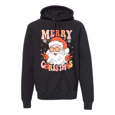 Retro Santa Merry Christmas 2024 Premium Hoodie