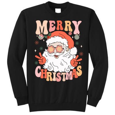 Retro Santa Merry Christmas 2024 Tall Sweatshirt