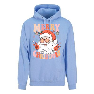 Retro Santa Merry Christmas 2024 Unisex Surf Hoodie