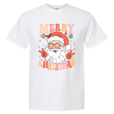 Retro Santa Merry Christmas 2024 Garment-Dyed Heavyweight T-Shirt