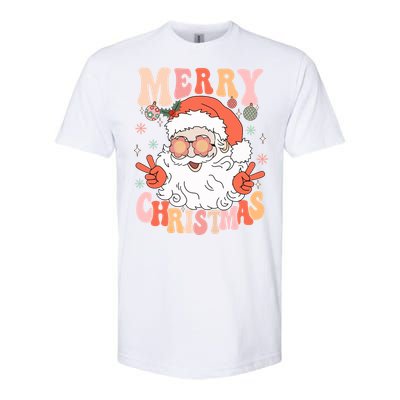 Retro Santa Merry Christmas 2024 Softstyle CVC T-Shirt