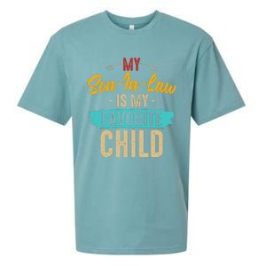 Retro Saying My Son In Law Is My Favorite Child Sueded Cloud Jersey T-Shirt