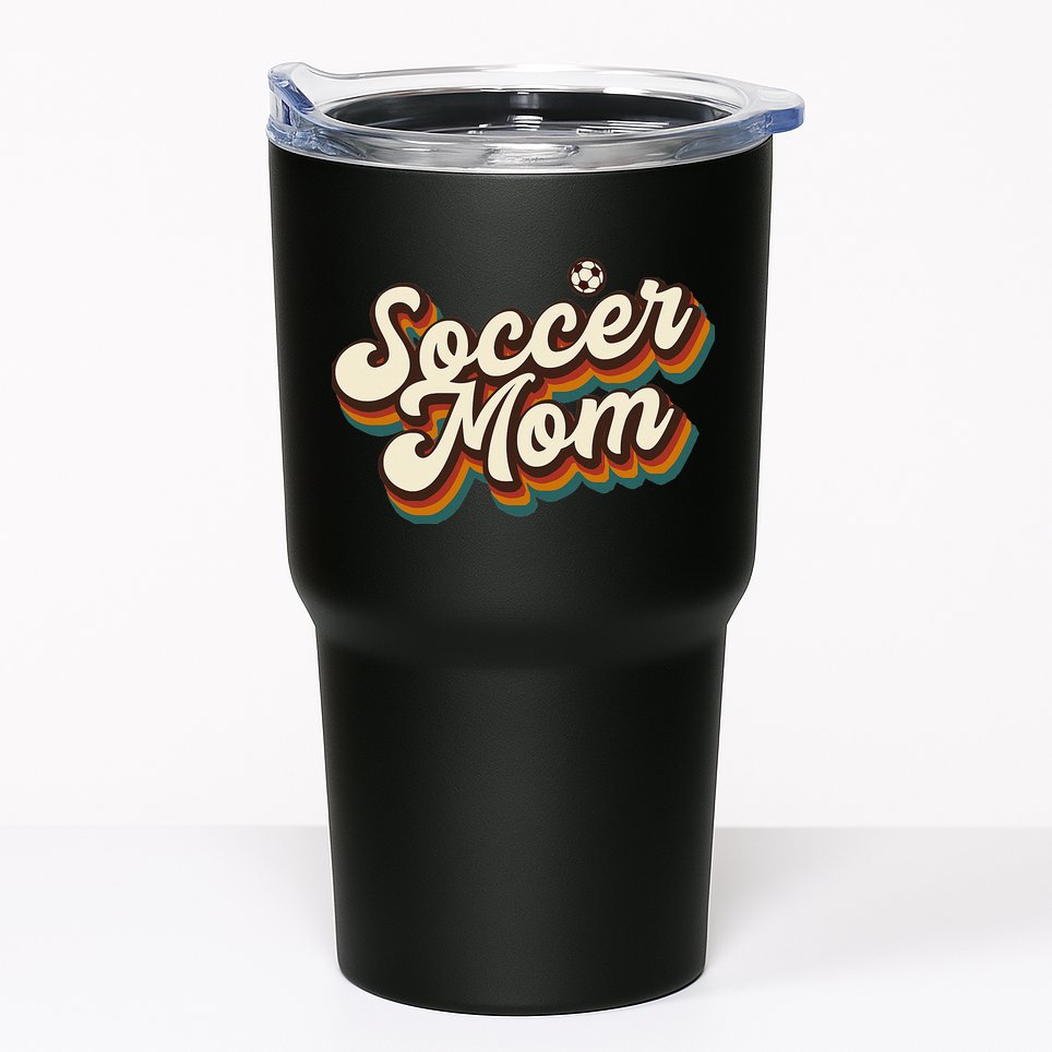 Retro Soccer Mom Graphic Soccer Mom Tumbler