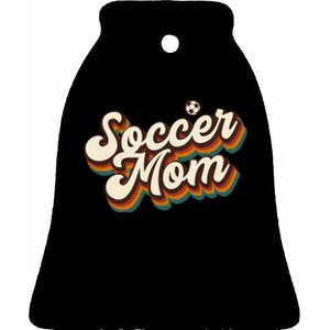 Retro Soccer Mom Graphic Soccer Mom Ceramic Bell Ornament