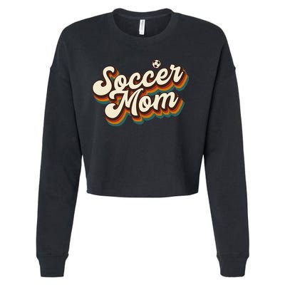 Retro Soccer Mom Graphic Soccer Mom Cropped Pullover Crew