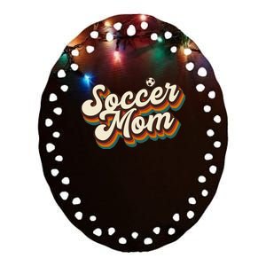 Retro Soccer Mom Graphic Soccer Mom Ceramic Oval Ornament