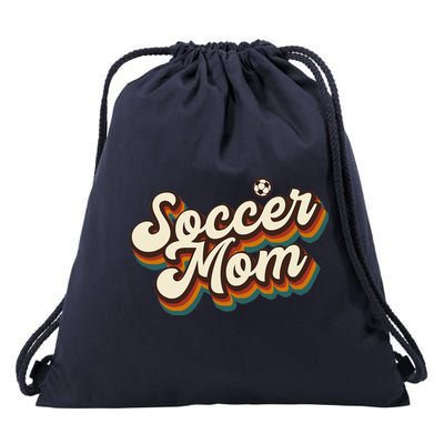 Retro Soccer Mom Graphic Soccer Mom Drawstring Bag