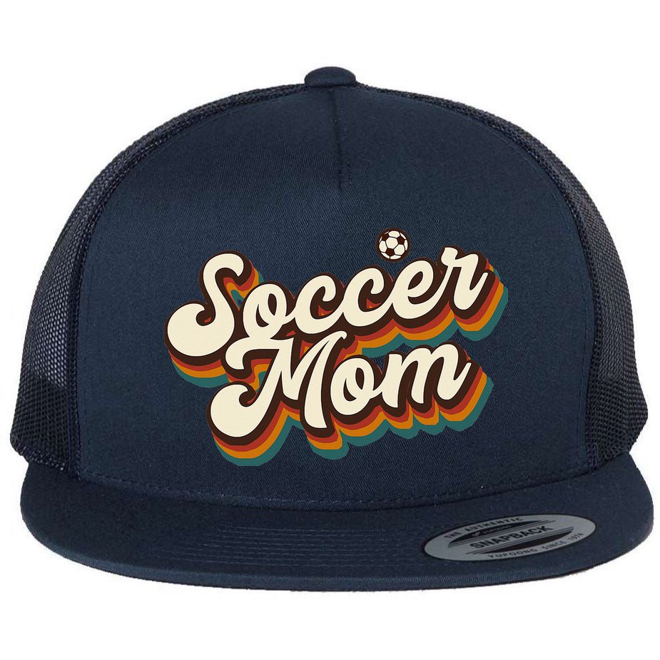 Retro Soccer Mom Graphic Soccer Mom Flat Bill Trucker Hat
