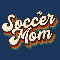 Retro Soccer Mom Graphic Soccer Mom Flat Bill Trucker Hat