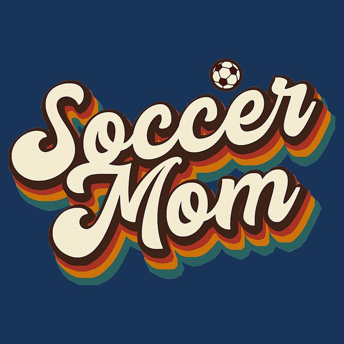 Retro Soccer Mom Graphic Soccer Mom Flat Bill Trucker Hat