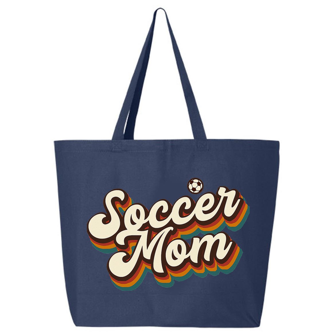Retro Soccer Mom Graphic Soccer Mom 25L Jumbo Tote