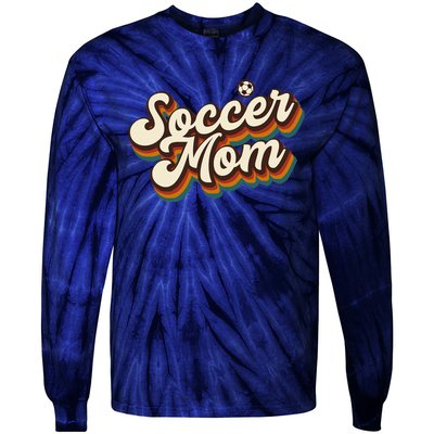 Retro Soccer Mom Graphic Soccer Mom Tie-Dye Long Sleeve Shirt