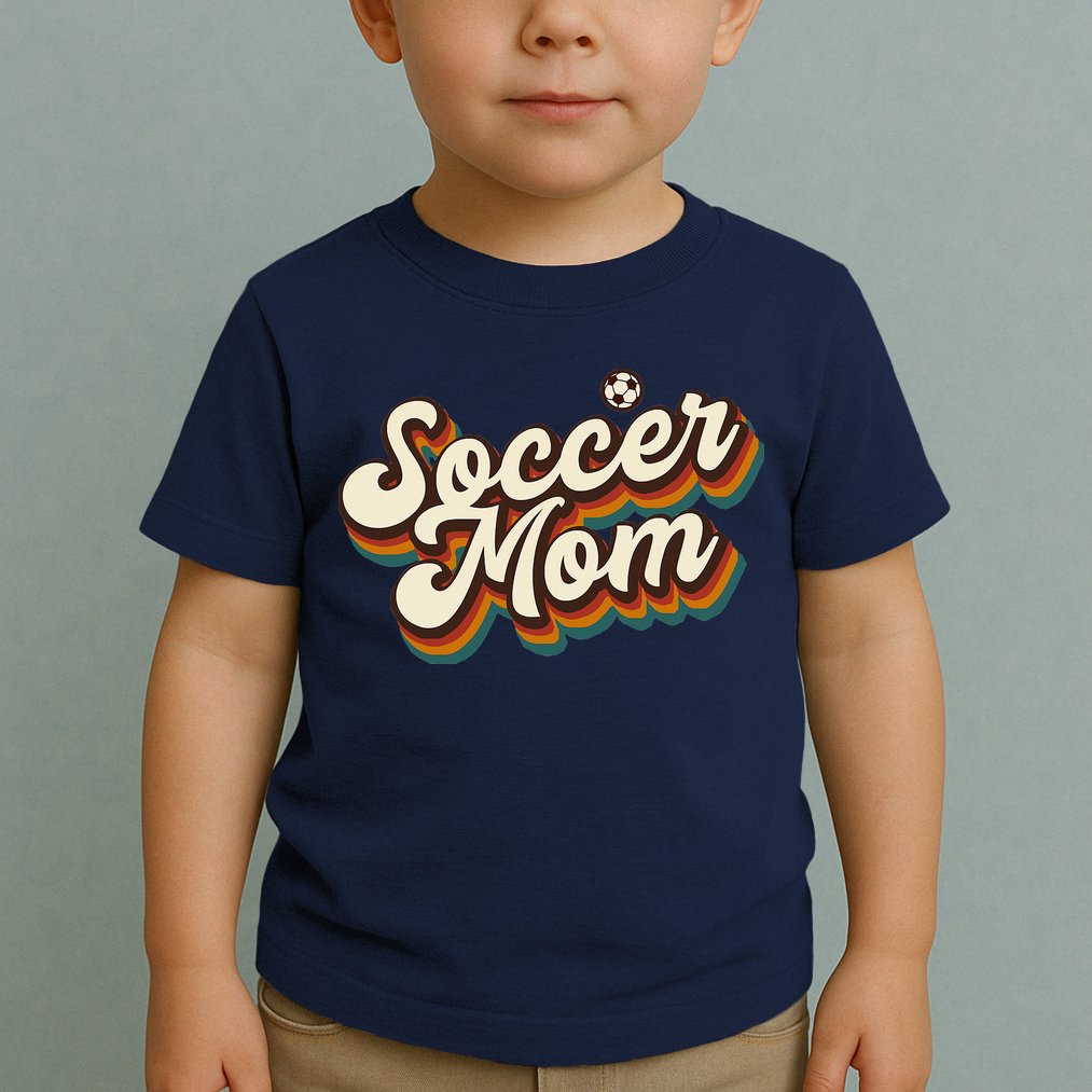 Retro Soccer Mom Graphic Soccer Mom Toddler T-Shirt