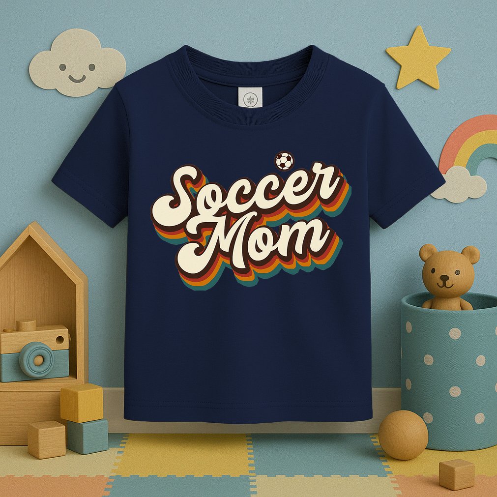 Retro Soccer Mom Graphic Soccer Mom Toddler T-Shirt