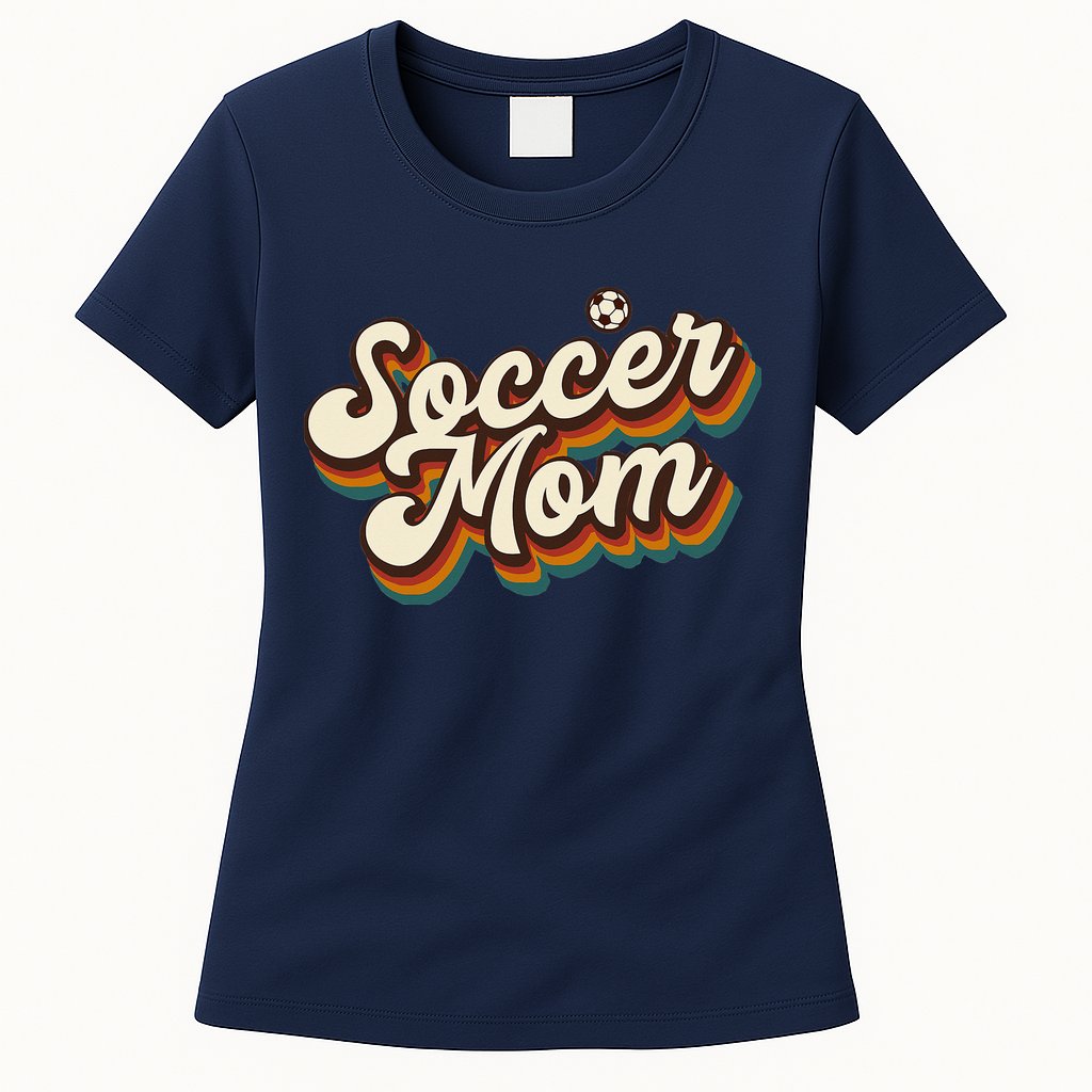 Retro Soccer Mom Graphic Soccer Mom Womens T-Shirt